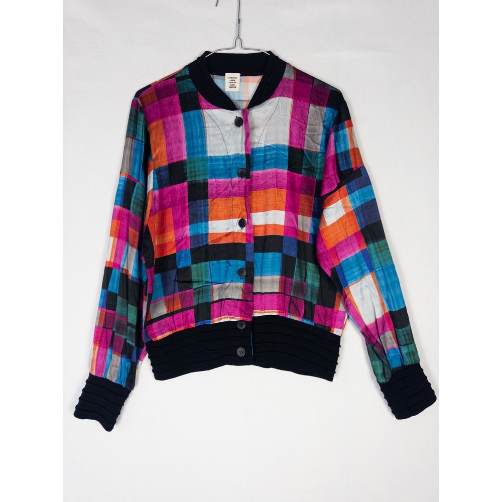 Capjuluca‎ Aldo Martins Jacket Womens S Button Up Colorful Design Viscose
